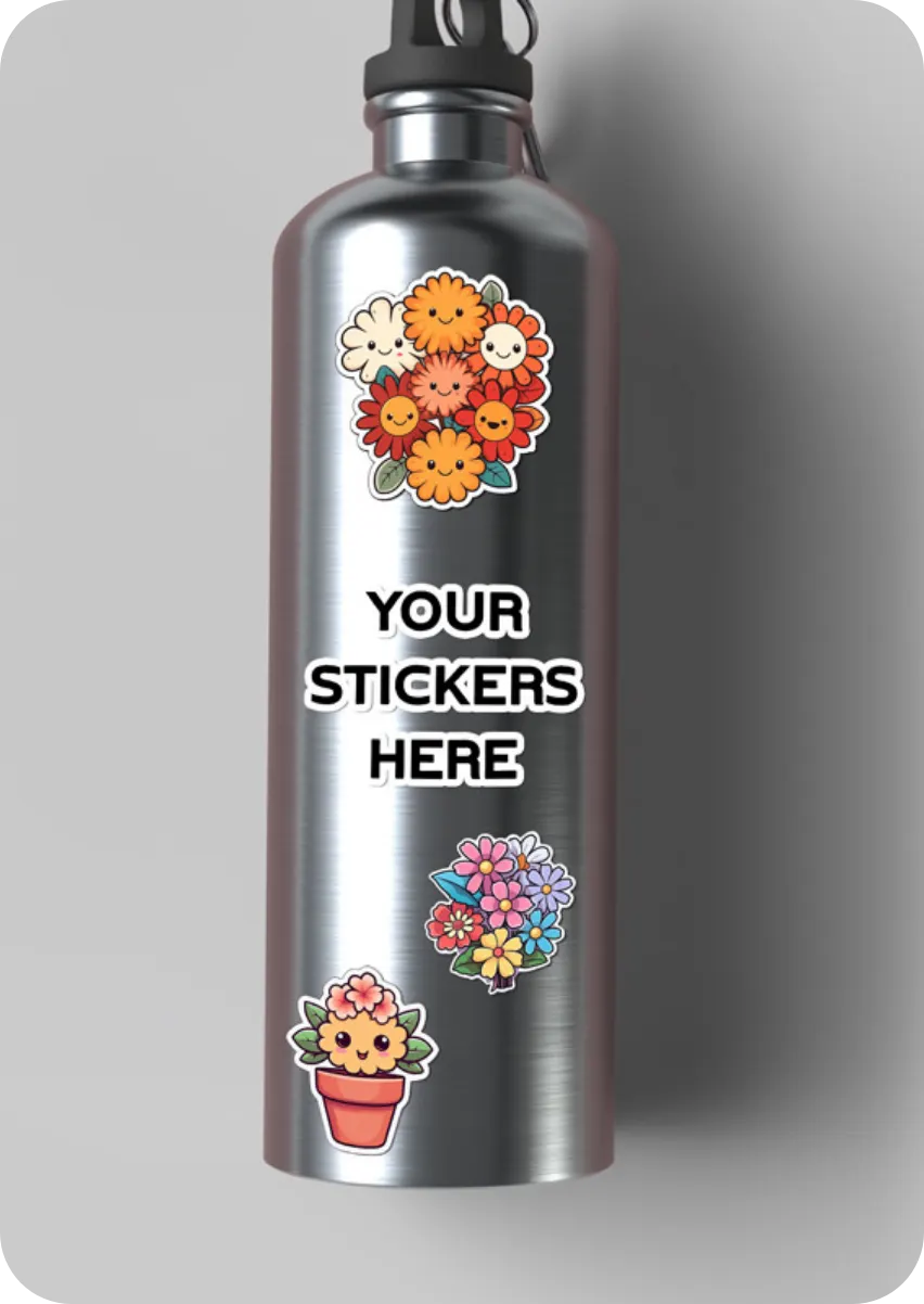 Personalized water bottle labels Waterproof bottle stickers